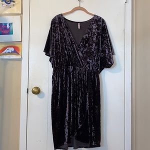 Crushed velvet dress